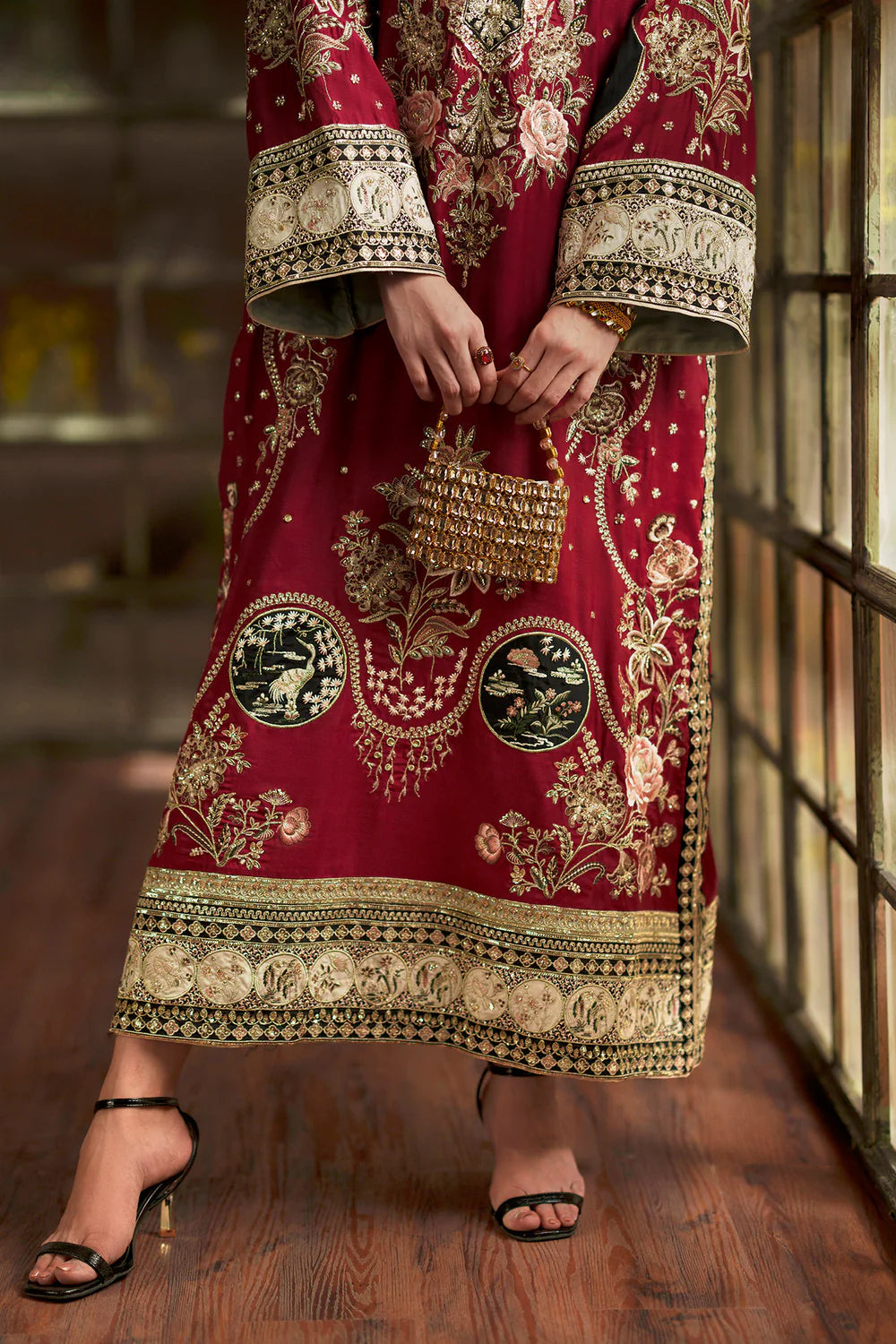 Ethnic Silk Red 2pc