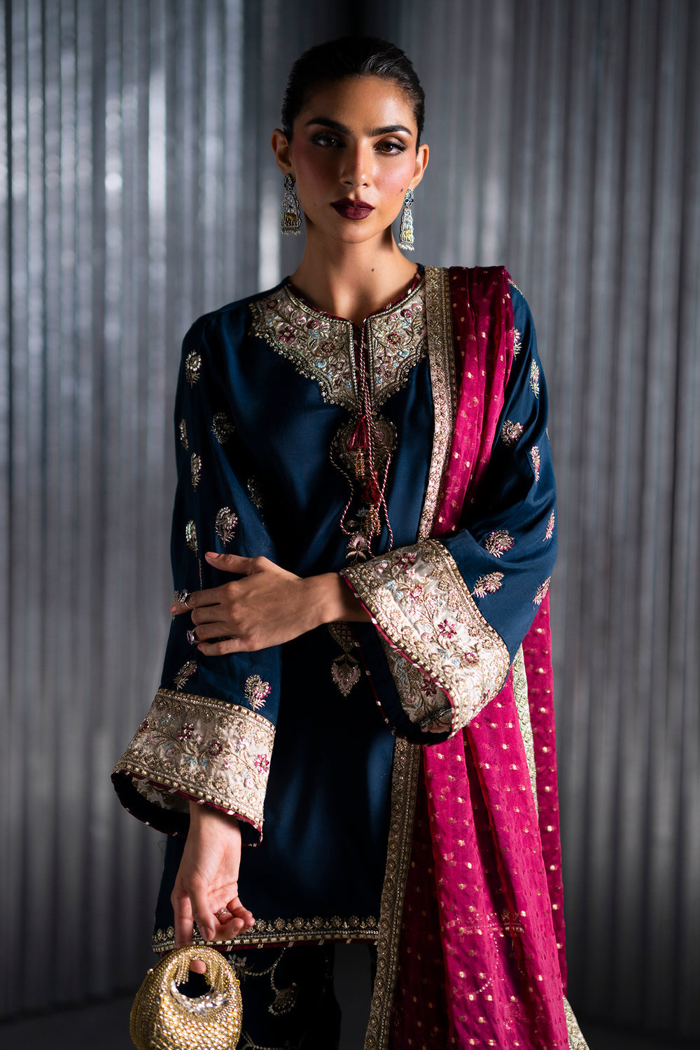 Silk Embroidered 3pc Article