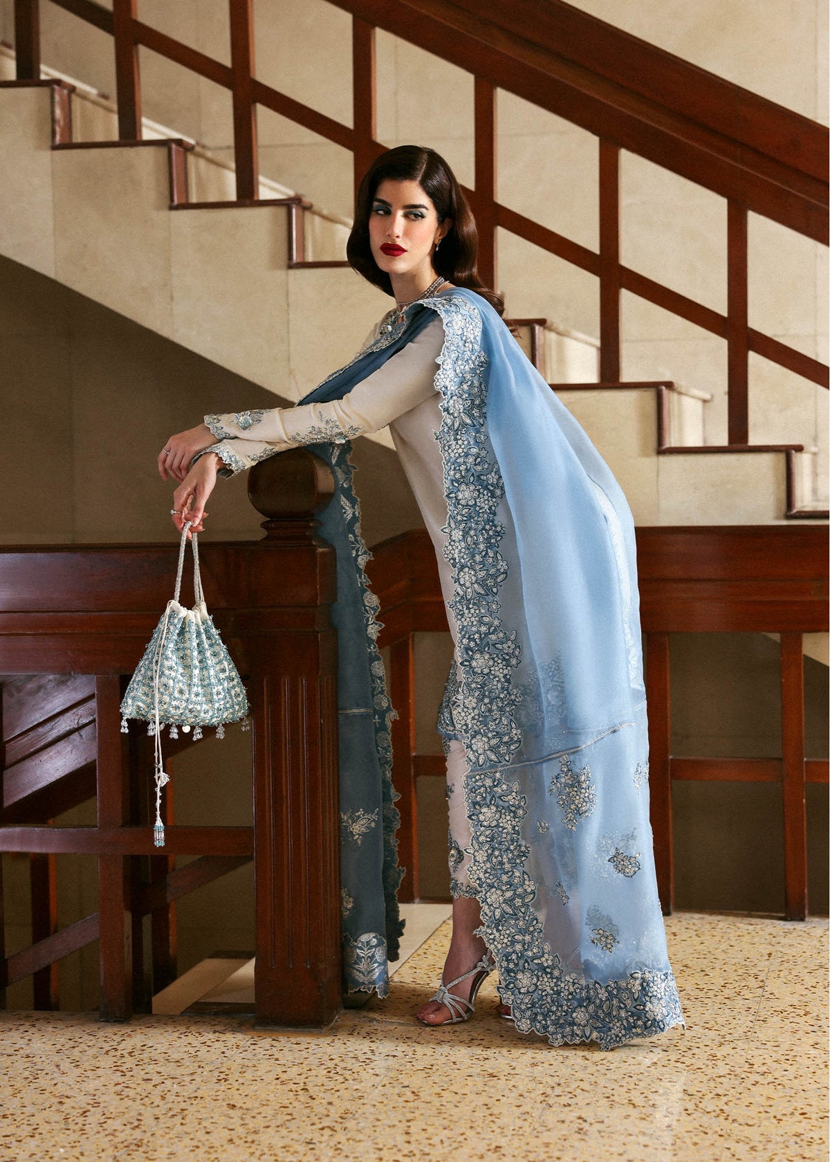 Hussain Rehar Shamos Handmade Embroidered Luxury 3pc