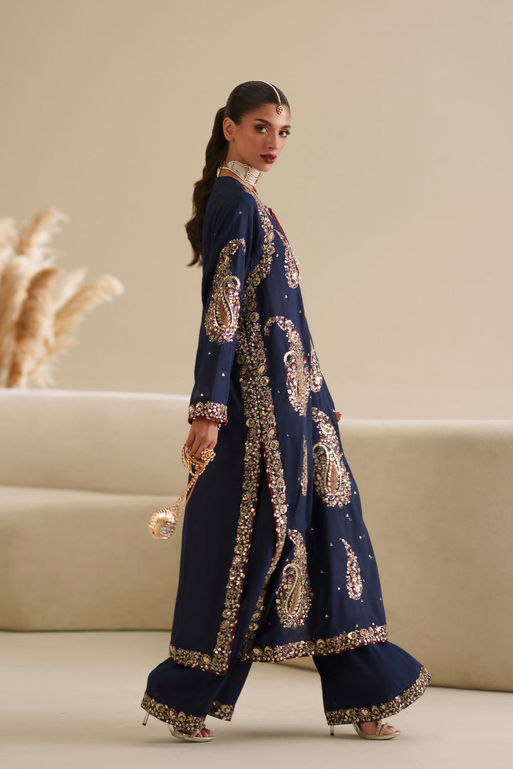 Ethnic blue silk 2pc