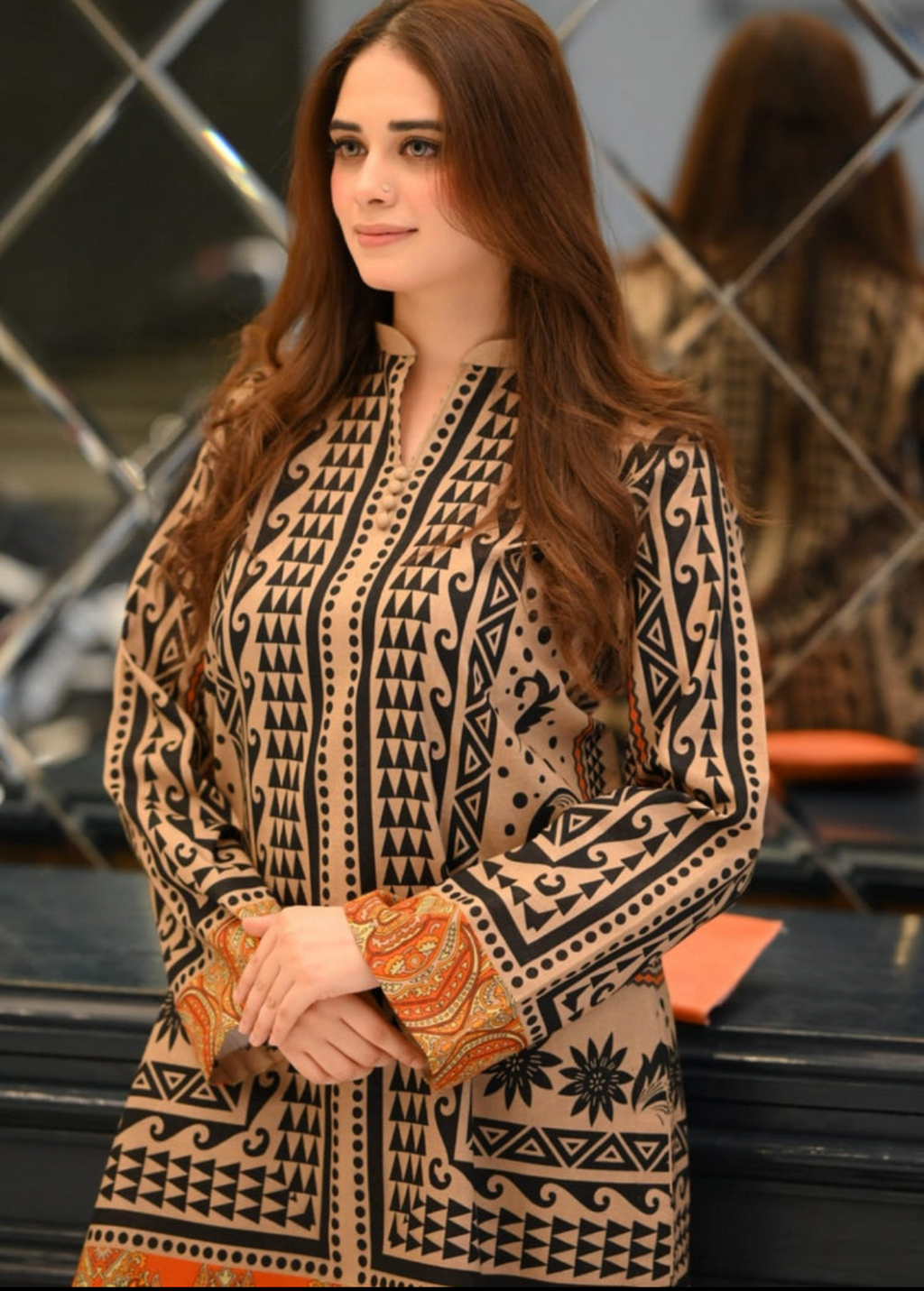 Silk Digital Printed 2 Piece Article Trending Silk Dress