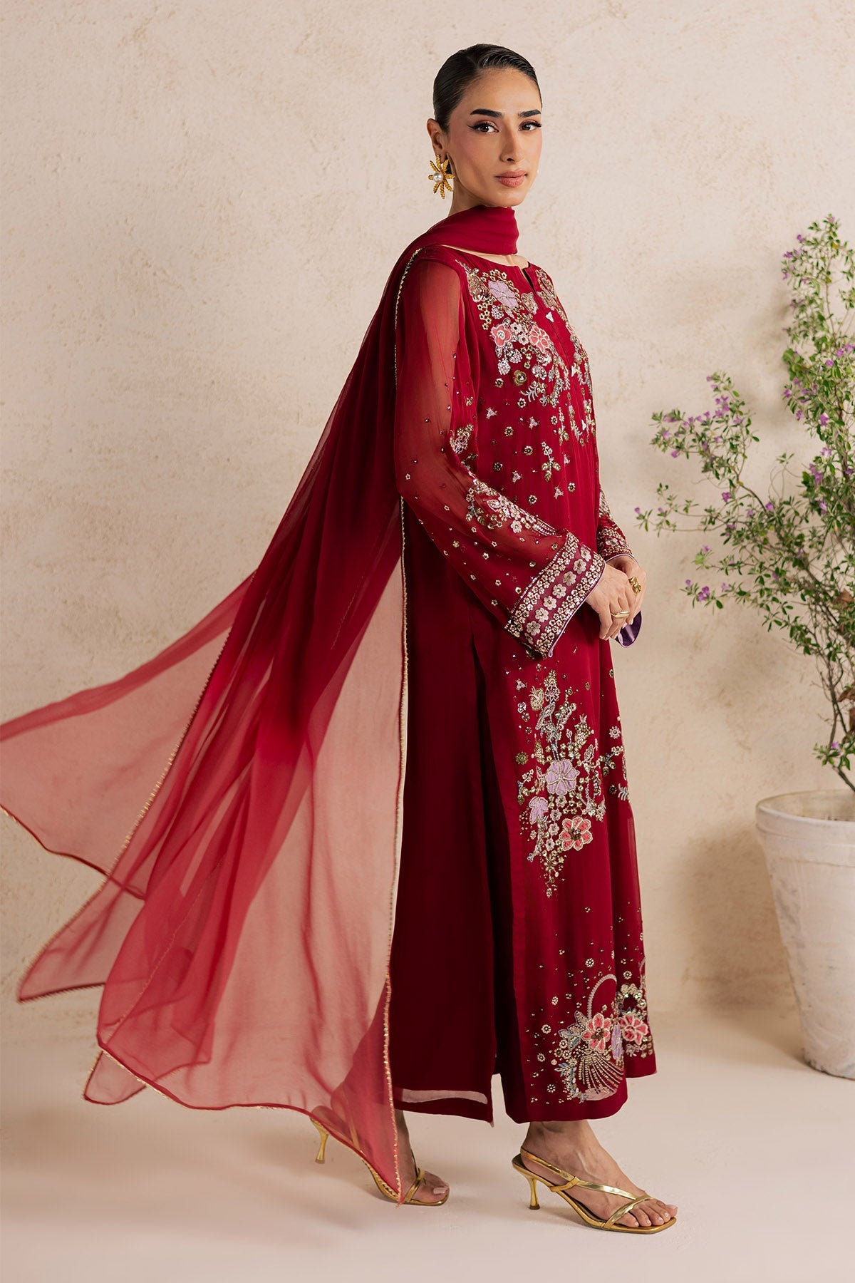 Silk Embroidered 3pc Article