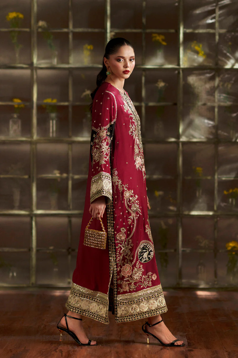 Ethnic Silk Red 2pc