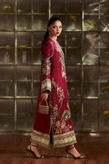 Ethnic Silk Red 2pc