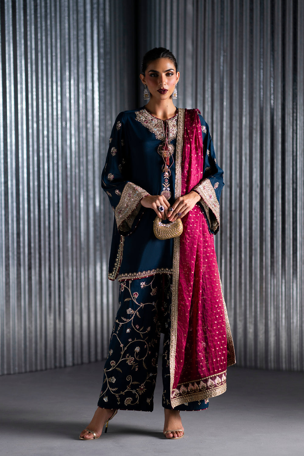 Silk Embroidered 3pc Article