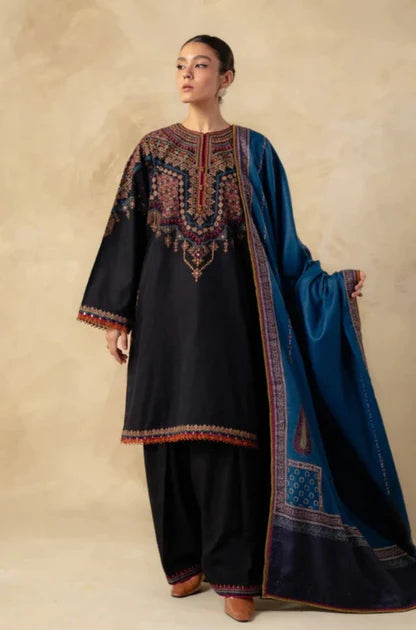 Jazmin Dhanak Embroidered Articles with Embroidered Patches and Shawl