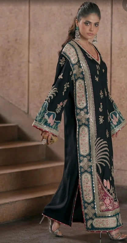 Ethnic Luxury Embroidered Silk 3pc
