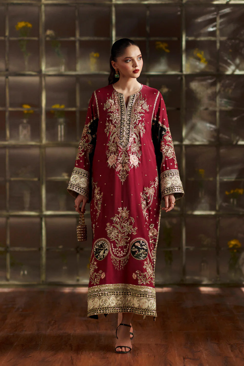 Ethnic Silk Red 2pc