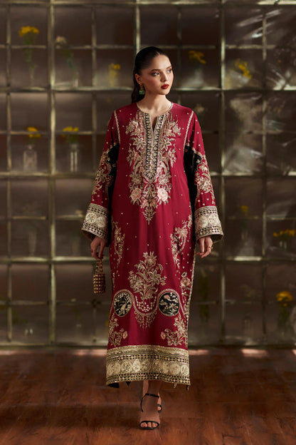 Ethnic Silk Red 2pc