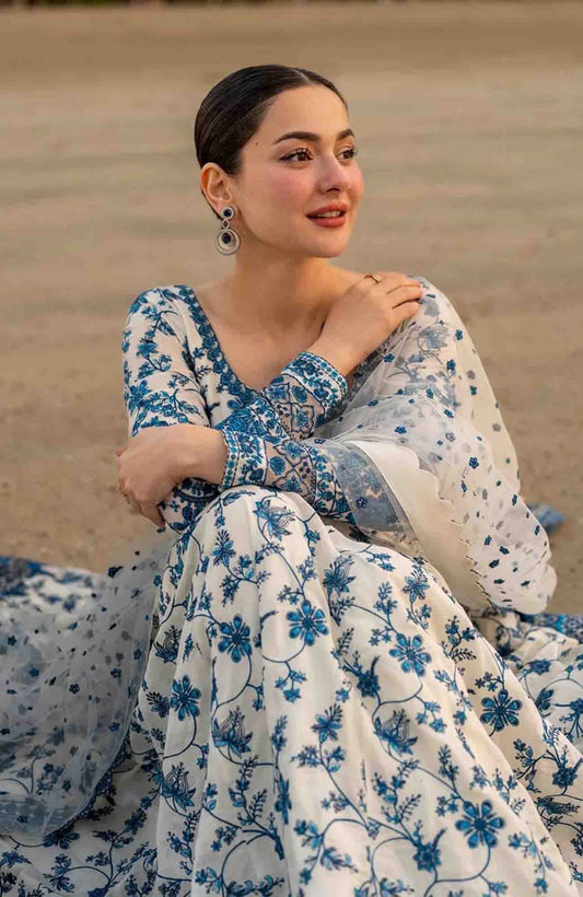 Faiza Saqlain Luxury frock 3pc