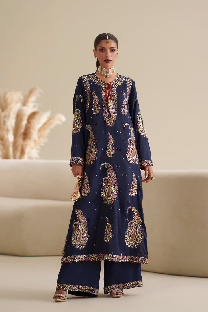 Ethnic blue silk 2pc