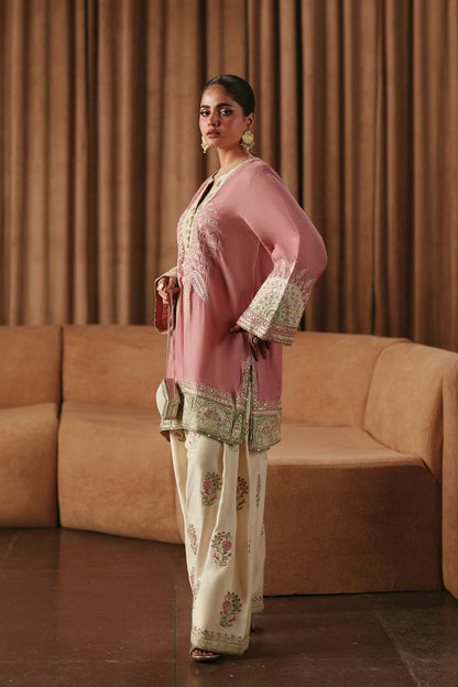 Ethnic Silk 2pc Pink
