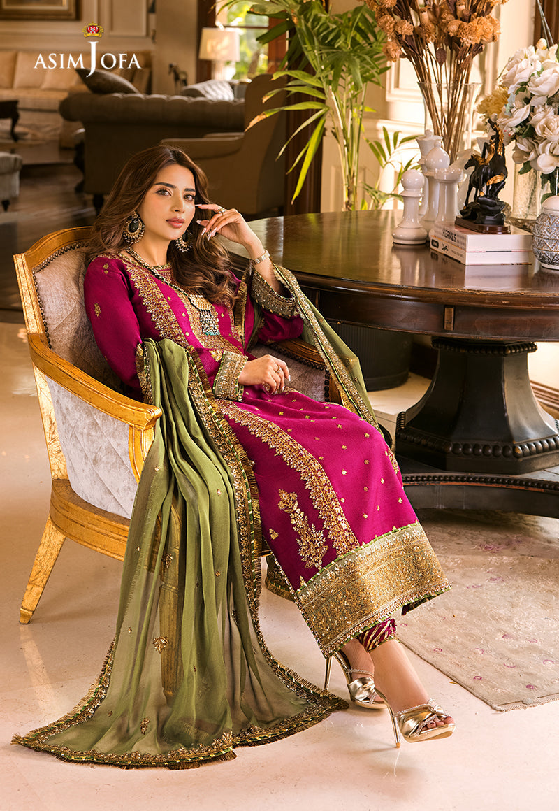 Asim Jofa Luxury Chiffon Embroidered 3pc