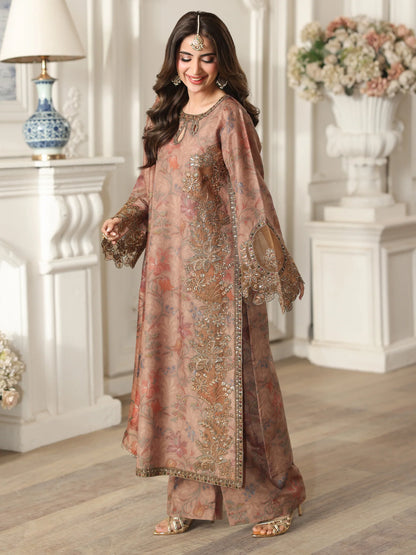 Mohagni Silk embroidered saboor aly 2pc article