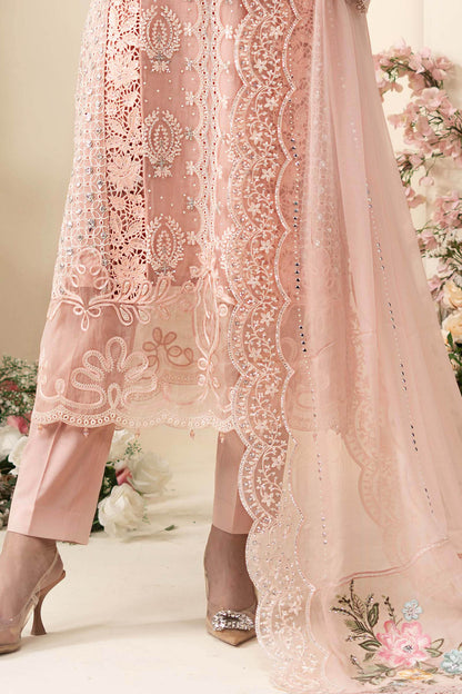 Dhanak Embroidered Luxury 3pc Article With Khaddi Net Dupatta MB