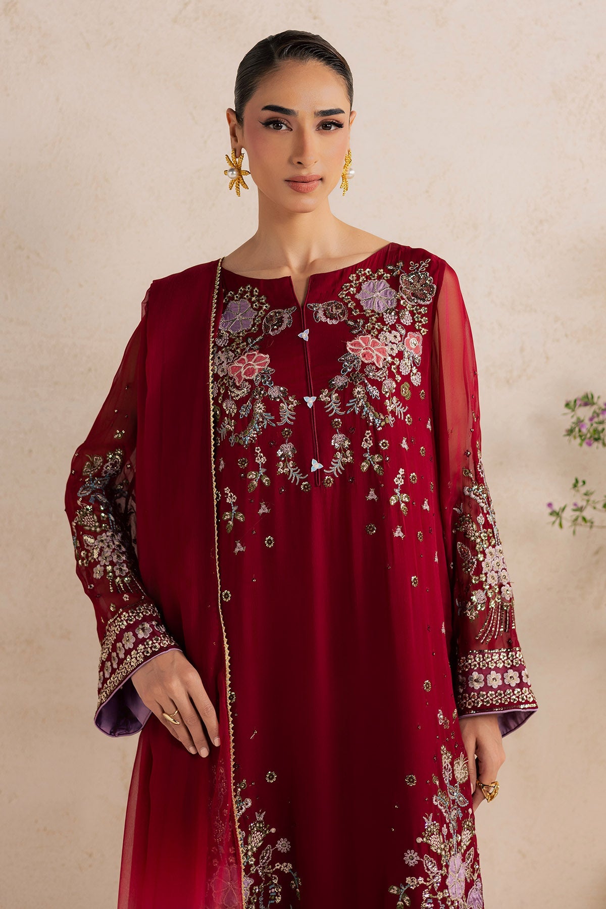 Silk Embroidered 3pc Article