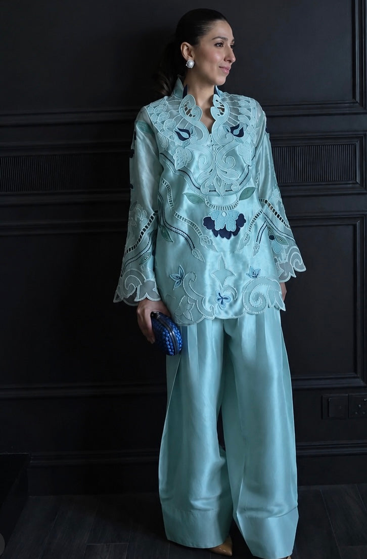 Designer dress 2pc Silk Embroidered