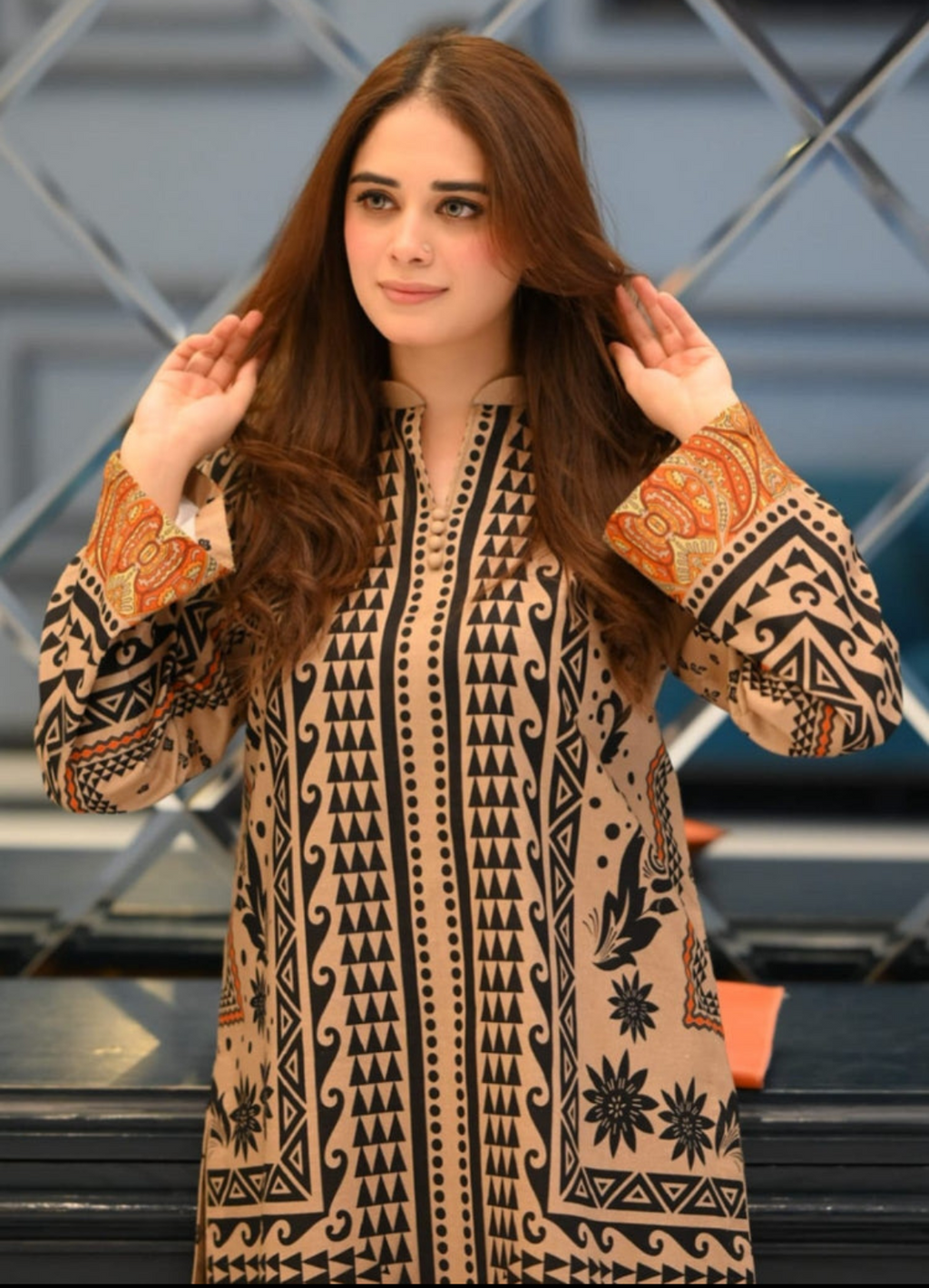 Silk Digital Printed 2 Piece Article Trending Silk Dress