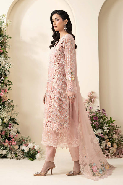 Dhanak Embroidered Luxury 3pc Article With Khaddi Net Dupatta MB