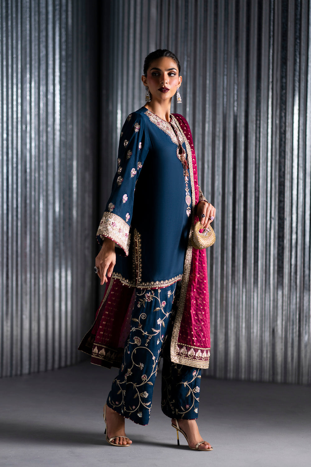 Silk Embroidered 3pc Article