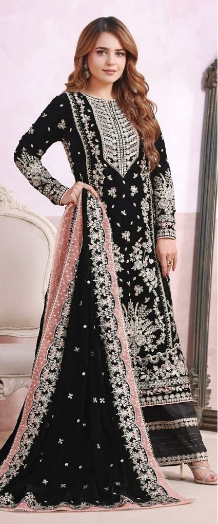 Aneelas Velvet Luxury 3 Piece