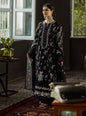 Kahf Dhanak Embroidered 3pc Article With Dhanak Shawl Black Color