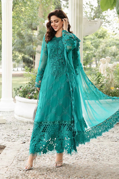 Chiffon Embroidered 3pc Adticle With 3d Work