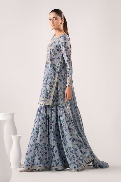 Mariab Silk Luxury Embroidered Dress 3pc