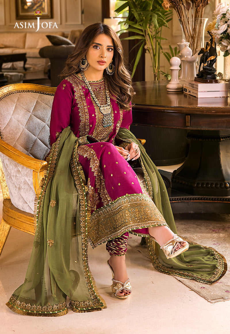 Asim Jofa Luxury Chiffon Embroidered 3pc