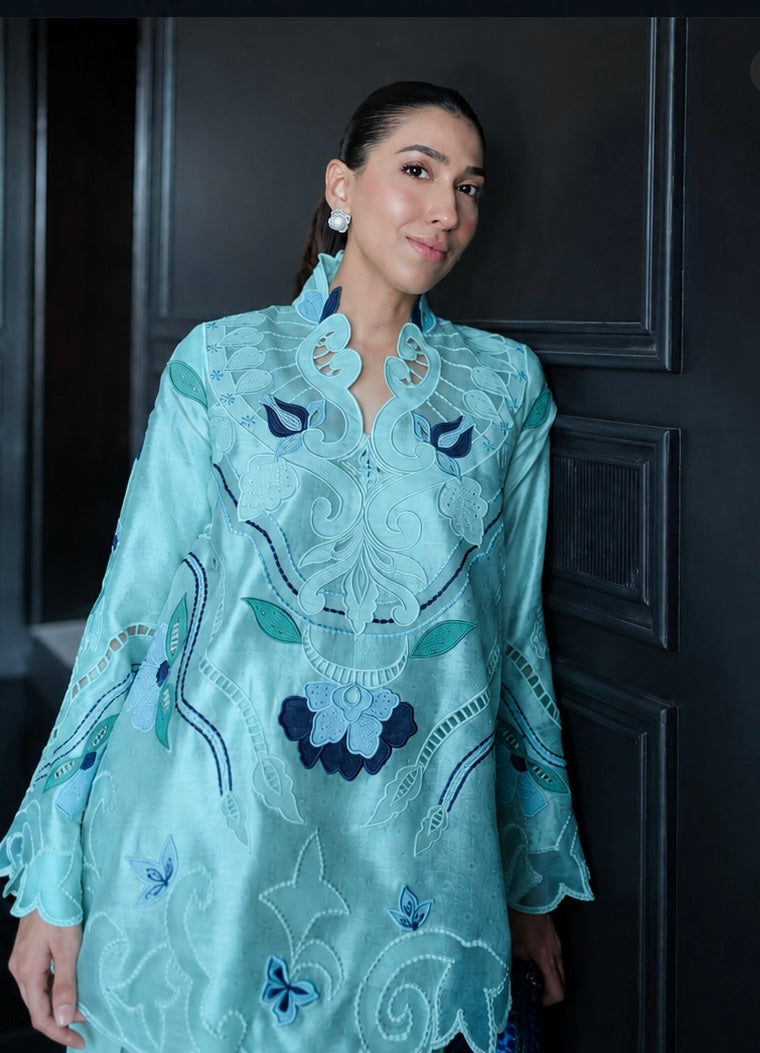 Designer dress 2pc Silk Embroidered