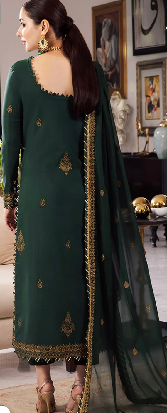 Asim Jofa Dhanak 3 Piece Embroidered Unstitched - Maryam Collection