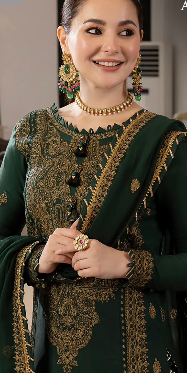 Asim Jofa Dhanak 3 Piece Embroidered Unstitched - Maryam Collection