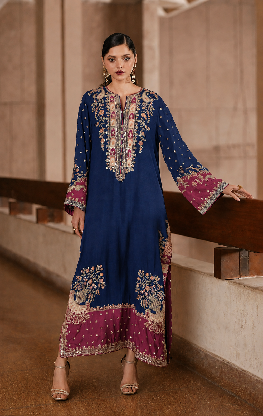 Silk Embroidered 2pc Article Semi Zinc