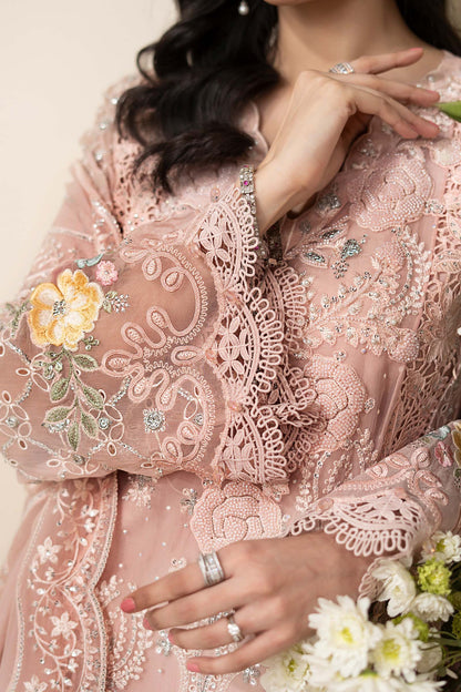 Dhanak Embroidered Luxury 3pc Article With Khaddi Net Dupatta MB