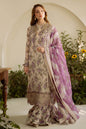 Nureh Silk Printed 3pc Article With Silk Printed Duppata Off White Color