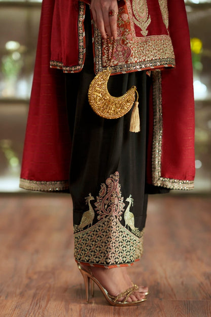 Ethnic Silk Luxury Embroidered Dress keri design