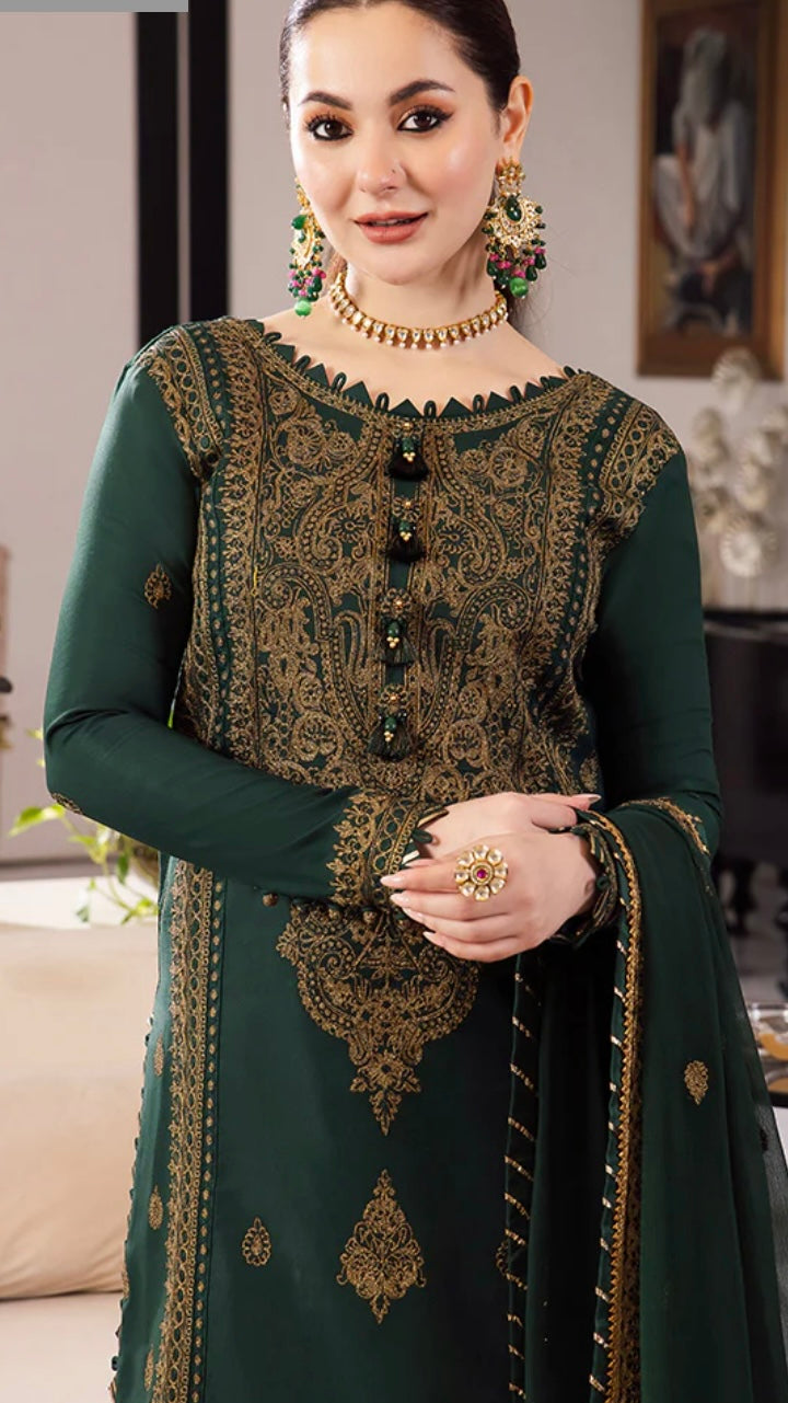 Asim Jofa Dhanak 3 Piece Embroidered Unstitched - Maryam Collection