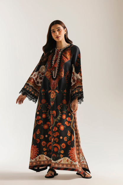 Ethnic Silk Luxury Embroidered Dress,trouser and sleeves D-90025