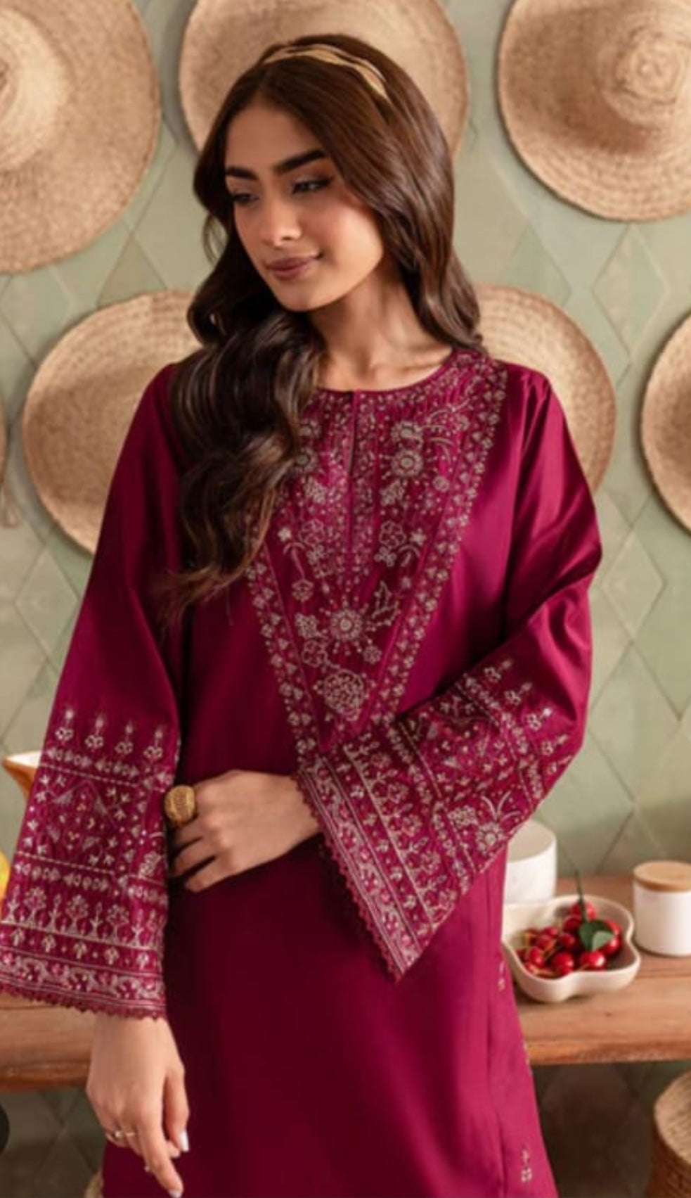 Batik Embroidered 2 Piece with Patches - Maryam Collection