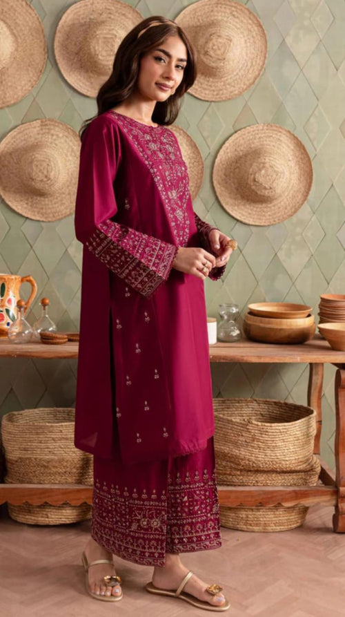 Batik Embroidered 2 Piece with Patches - Maryam Collection