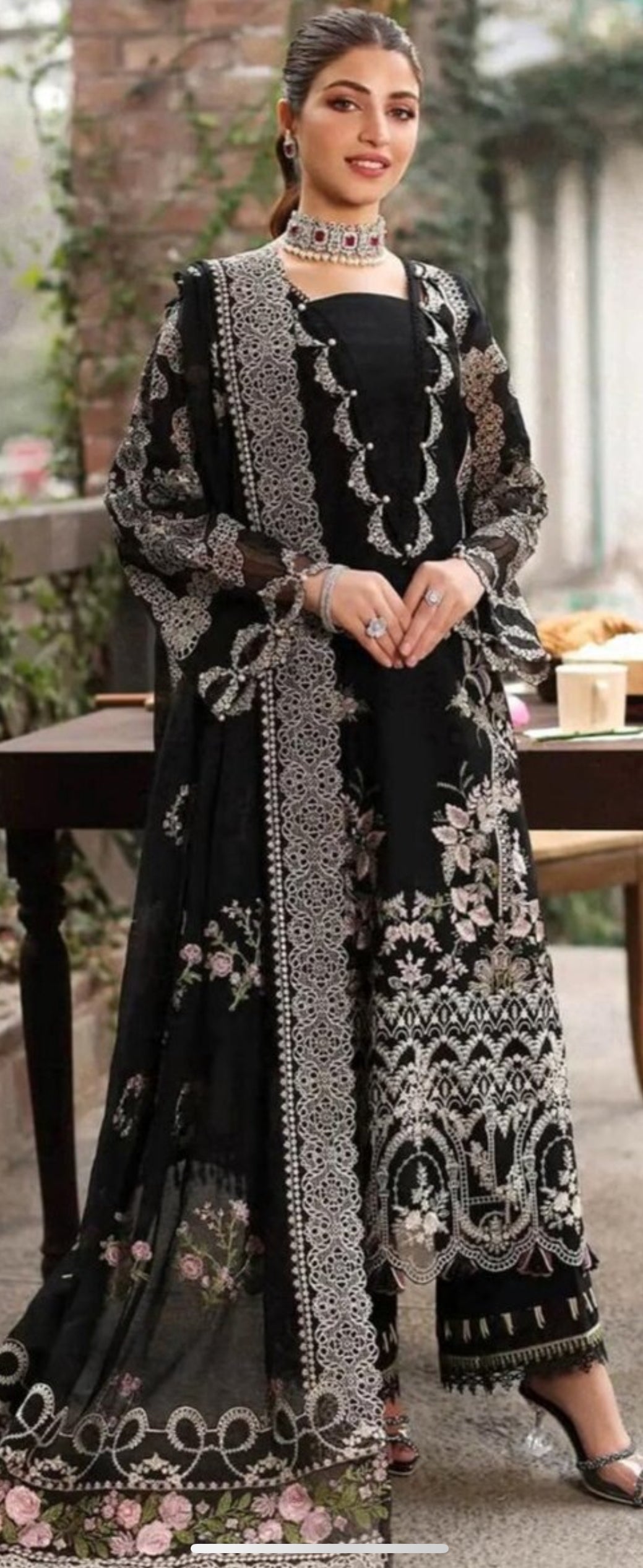 Kahf Luxury Dhanak Article with Heavy Embroidered Shawl 3 Piece