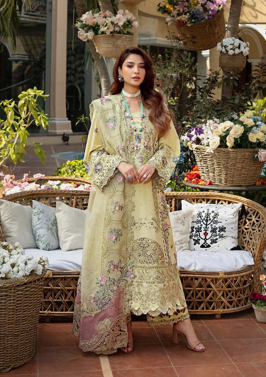 Elaf Dhanak Luxury 3 Pc New Colour Party Wear