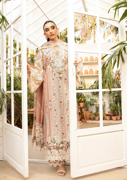 Elaf Luxury Dhanak Embroidered 3 Piece with Heavy Embroidered Duppata
