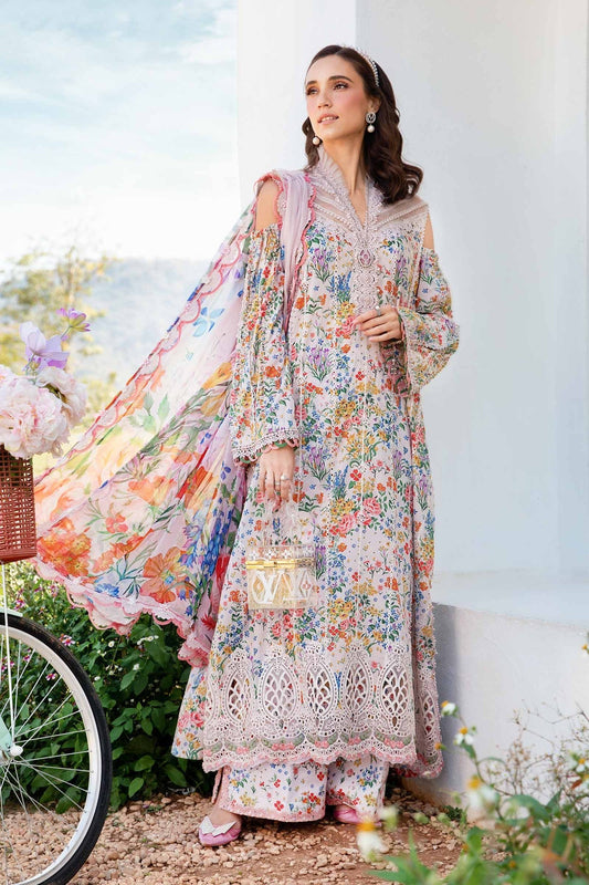 Maria B. Printed Lawn with Patches