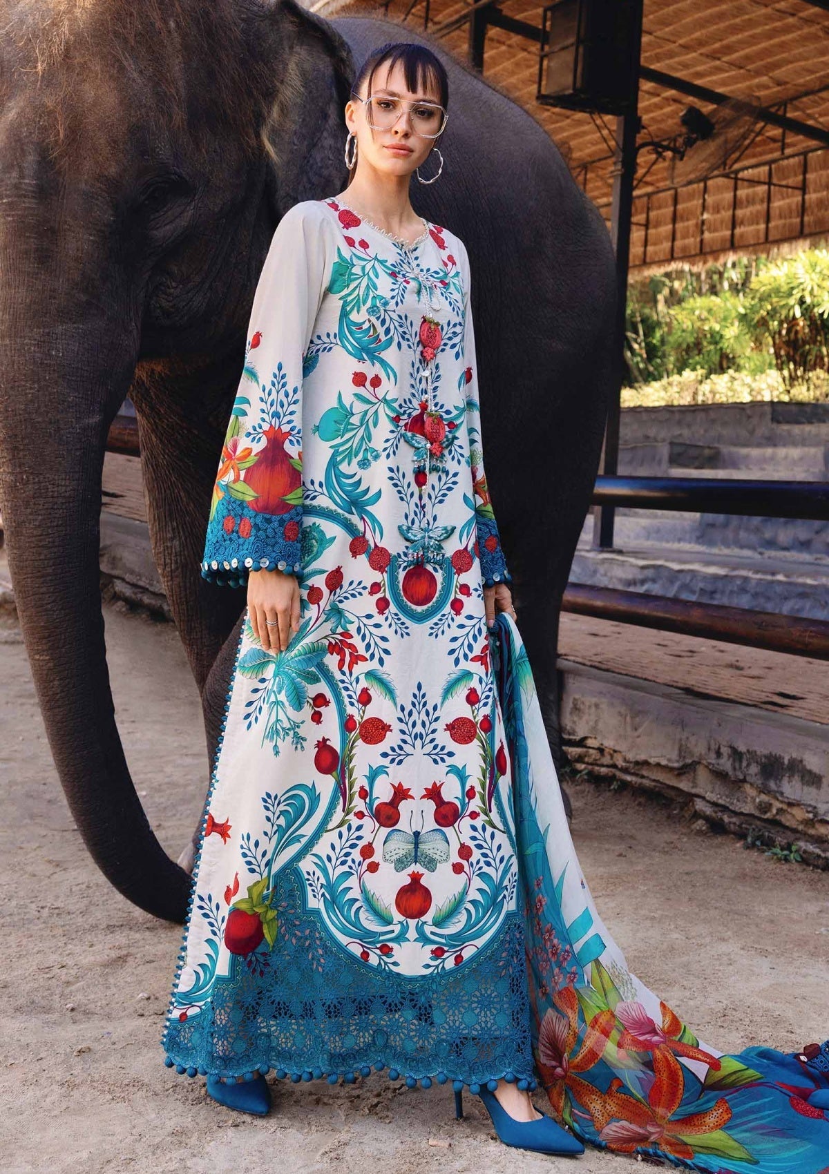 Maria B. Viral Printed Anaar Design
