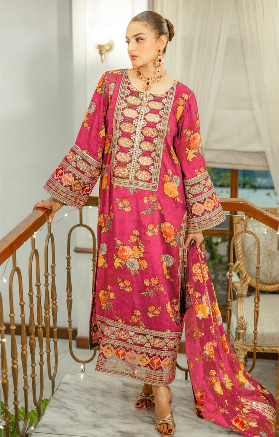 Aneelas New Silk Embroidered - Maryam Collection