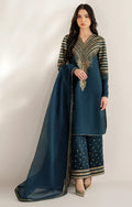 Jazmin Silk Embroidered 3 Piece - Maryam Collection