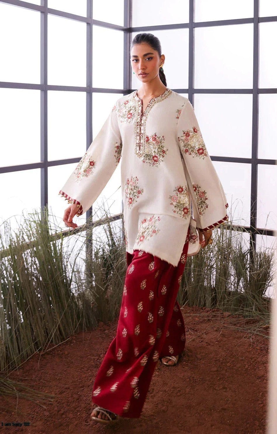 Ethnic Silk Embroidered 3 Piece - Maryam Collection