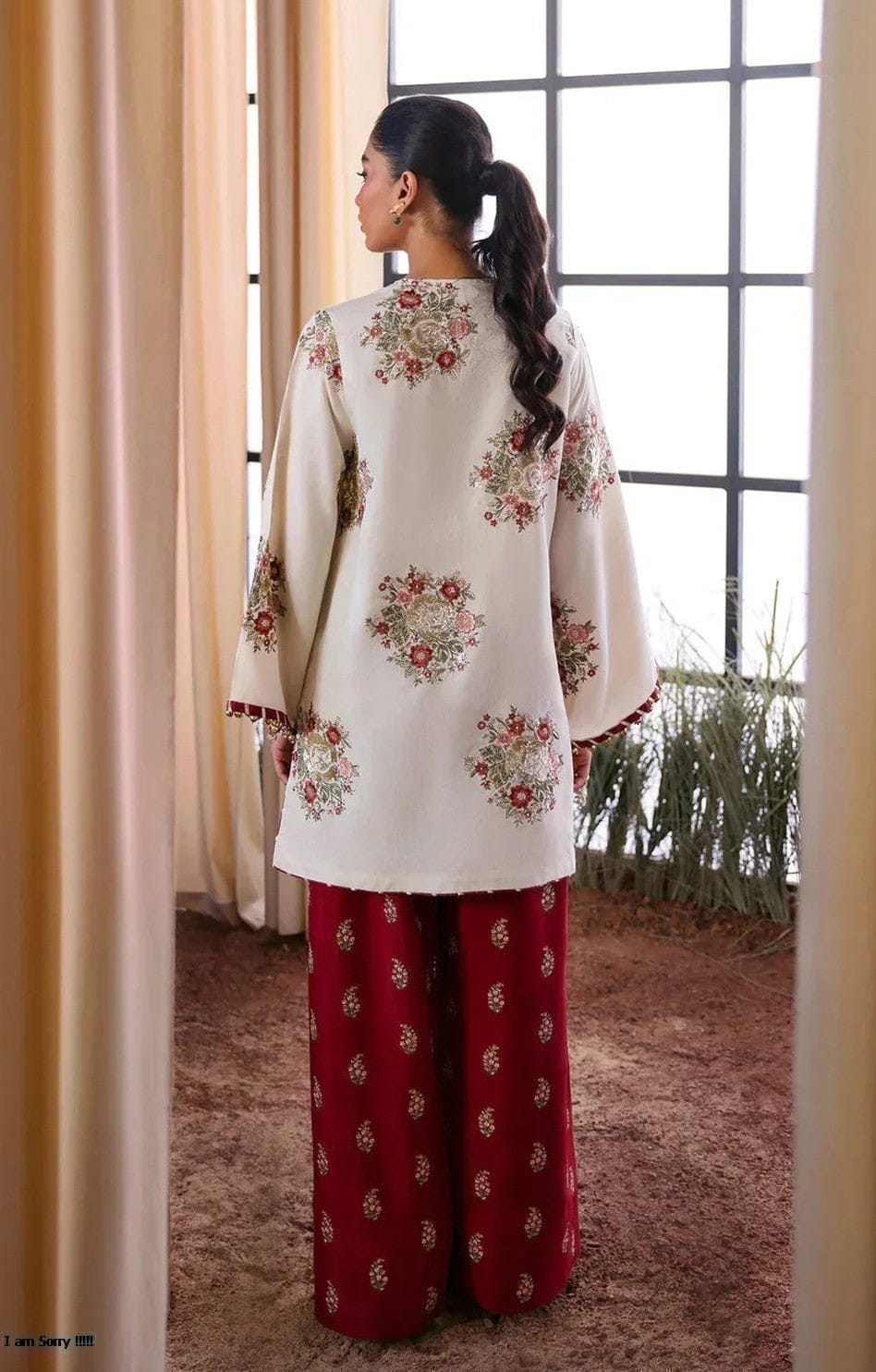 Ethnic Silk Embroidered 3 Piece - Maryam Collection
