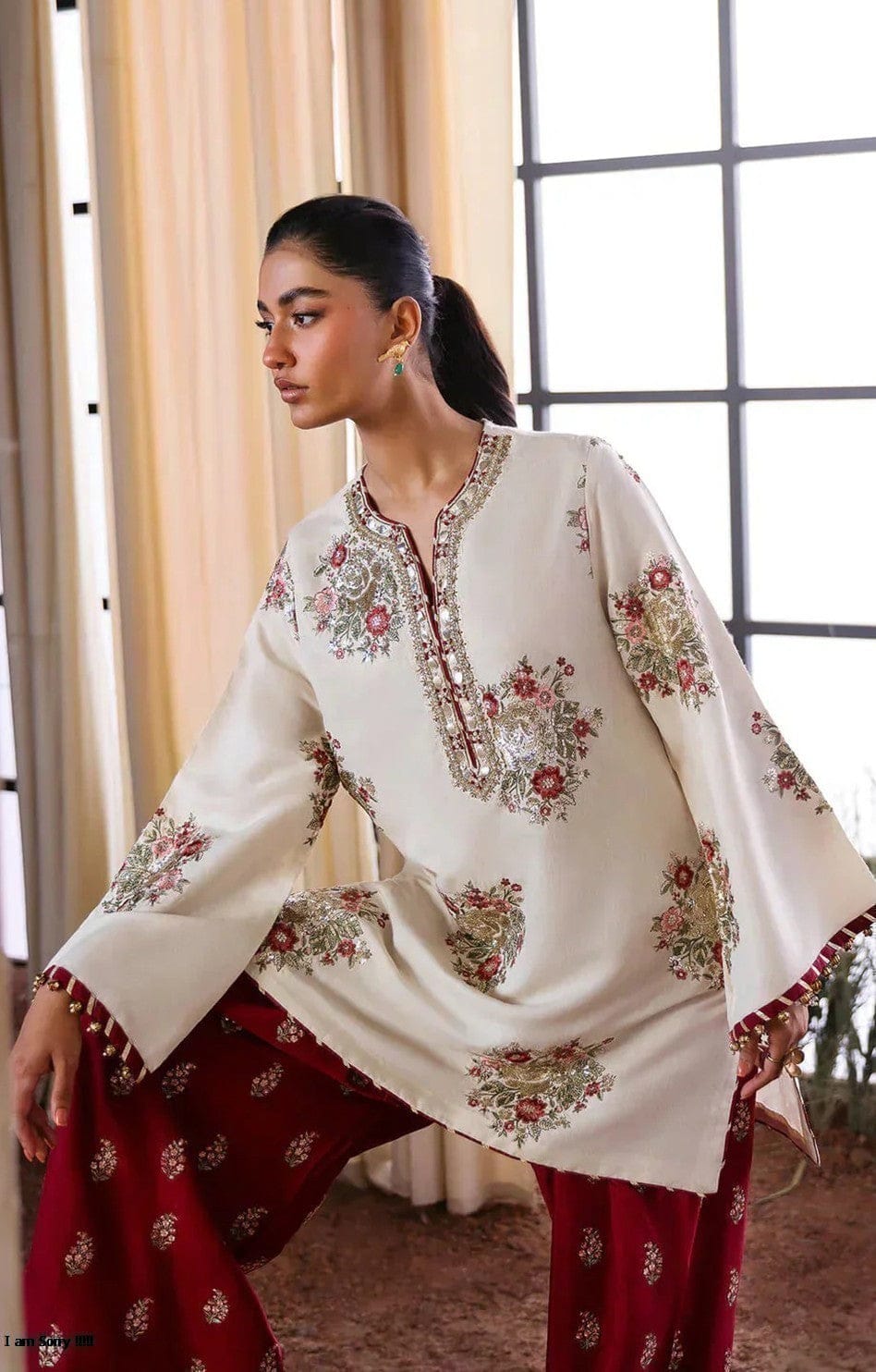 Ethnic Silk Embroidered 3 Piece - Maryam Collection